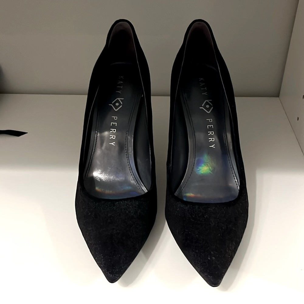 Katy Perry Collections velvet navy sparkles stilettos size 8, never worn